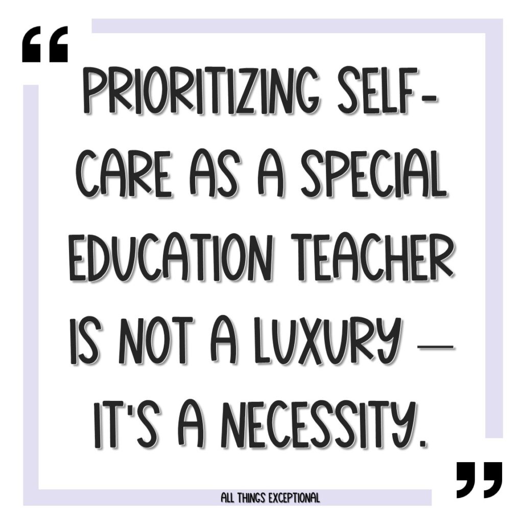 Teacher self-care is not a luxury - it's a necessity.