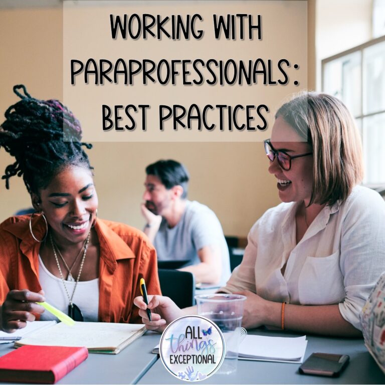 Working with paraprofessionals: best practices