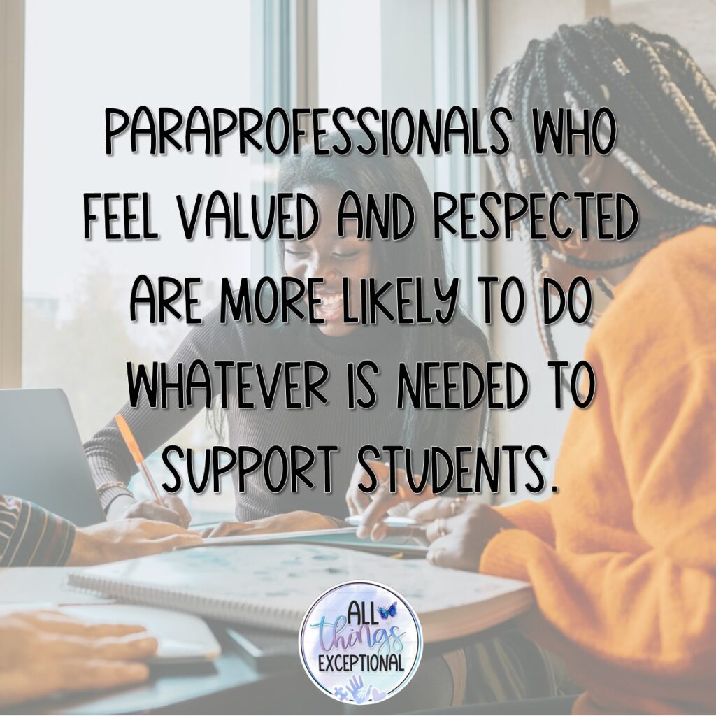 Working with paraprofessionals: best practices